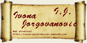 Ivona Jorgovanović vizit kartica